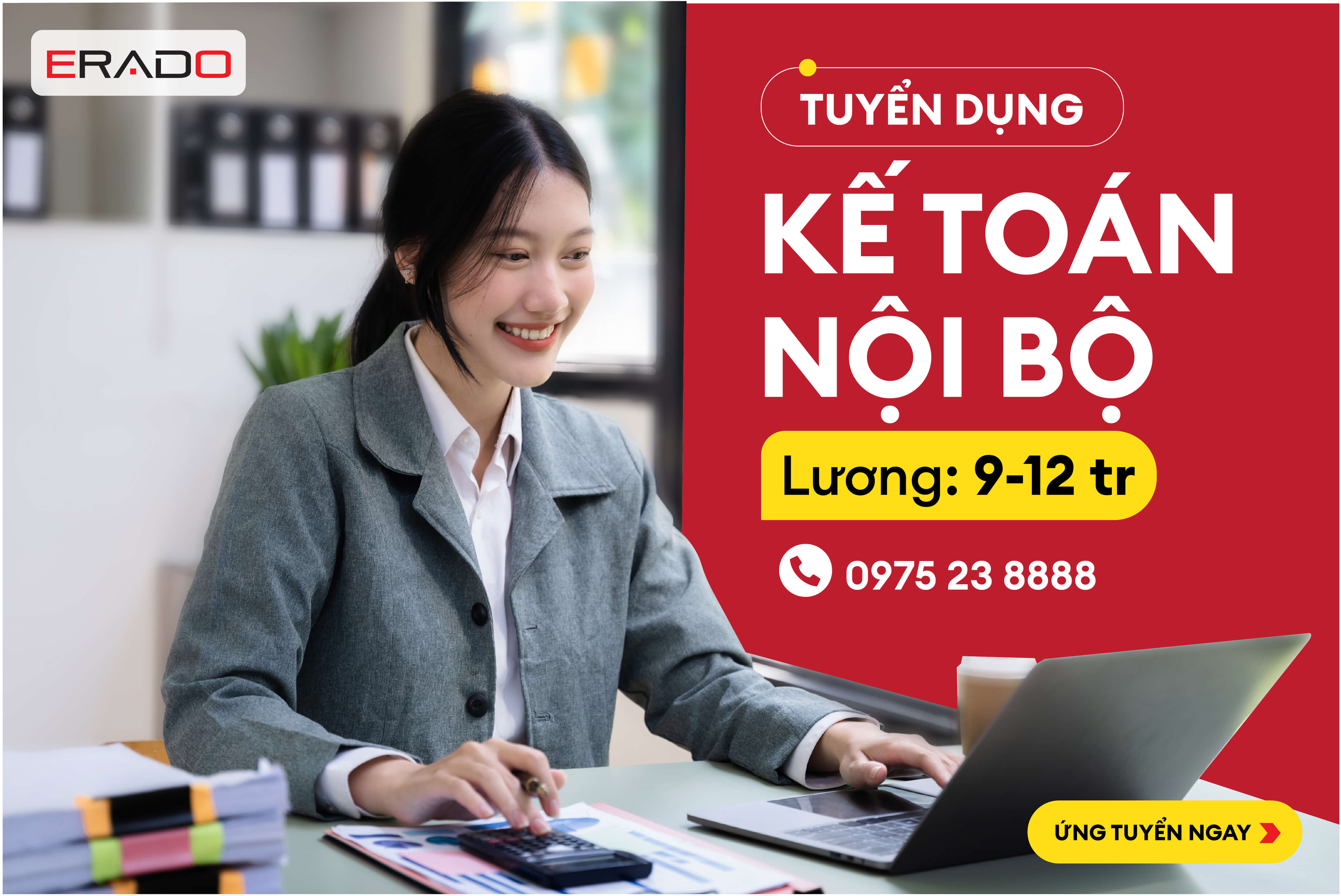 ERADO tuyển kế to&aacute;n nội bộ tại H&agrave; Nội